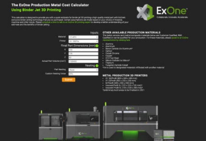 ExOne-Calculator